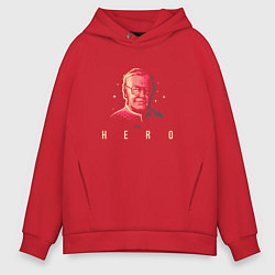 Толстовка оверсайз мужская Stan Lee The Hero, цвет: красный