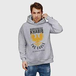 Толстовка оверсайз мужская Khabib: The Eagle, цвет: меланж — фото 2