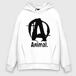 Мужское худи оверсайз Animal Logo