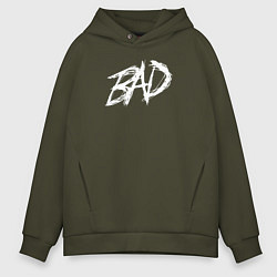 Толстовка оверсайз мужская XXXTentacion: BAD, цвет: хаки