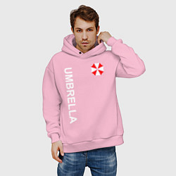 Толстовка оверсайз мужская UMBRELLA CORP, цвет: светло-розовый — фото 2