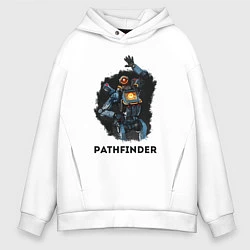 Толстовка оверсайз мужская Apex Legends: Pathfinder, цвет: белый