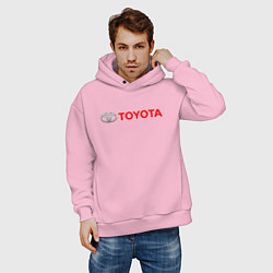 Толстовка оверсайз мужская TOYOTA, цвет: светло-розовый — фото 2