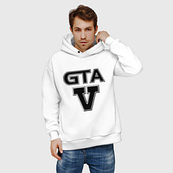 Толстовка оверсайз мужская GTA 5, цвет: белый — фото 2