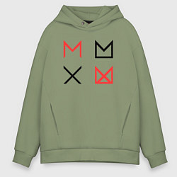 Толстовка оверсайз мужская MONSTA X, цвет: авокадо