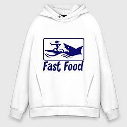 Мужское худи оверсайз Shark fast food