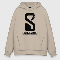 Толстовка оверсайз мужская Scorpions logo, цвет: миндальный