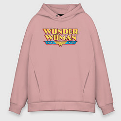Толстовка оверсайз мужская Wonder Woman, цвет: пыльно-розовый