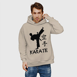 Толстовка оверсайз мужская Karate craftsmanship, цвет: миндальный — фото 2