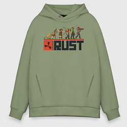 Толстовка оверсайз мужская Evolution Rust, цвет: авокадо
