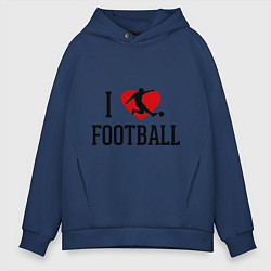 Мужское худи оверсайз I love football