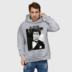 Толстовка оверсайз мужская Аль Пачино, цвет: меланж — фото 2