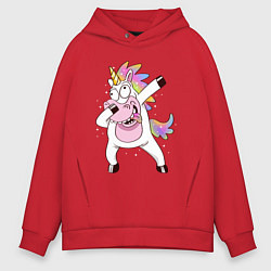 Мужское худи оверсайз Dabbing Unicorn