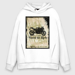 Мужское худи оверсайз Born to Ride