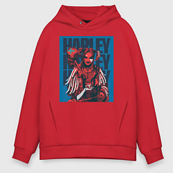 Толстовка оверсайз мужская Harley Quinn Harley Quinn, цвет: красный