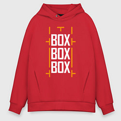 Толстовка оверсайз мужская Box box box, цвет: красный
