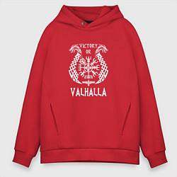 Толстовка оверсайз мужская Valhalla цвета красный — фото 1