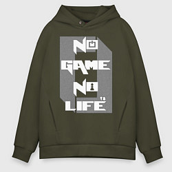 Толстовка оверсайз мужская No Game No Life Zero, цвет: хаки