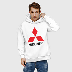 Толстовка оверсайз мужская MITSUBISHI, цвет: белый — фото 2