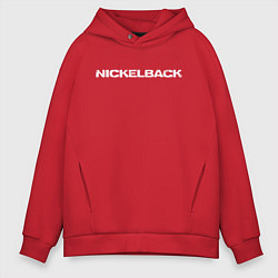 Толстовка оверсайз мужская Nickelback, цвет: красный