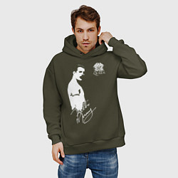 Толстовка оверсайз мужская Queen, цвет: хаки — фото 2