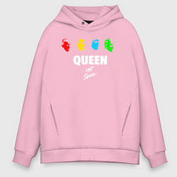 Толстовка оверсайз мужская Queen, цвет: светло-розовый