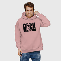 Толстовка оверсайз мужская QUEEN, цвет: пыльно-розовый — фото 2