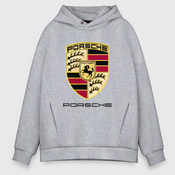 Толстовка оверсайз мужская PORSCHE, цвет: меланж