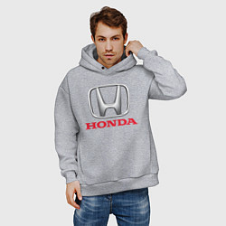 Толстовка оверсайз мужская HONDA, цвет: меланж — фото 2