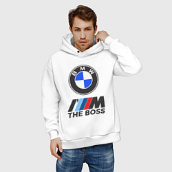 Толстовка оверсайз мужская BMW BOSS, цвет: белый — фото 2