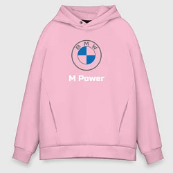 Толстовка оверсайз мужская BMW M Power, цвет: светло-розовый