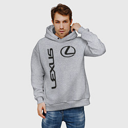 Толстовка оверсайз мужская LEXUS, цвет: меланж — фото 2