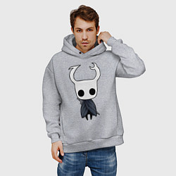 Толстовка оверсайз мужская Рыцарь Hollow Knight, цвет: меланж — фото 2