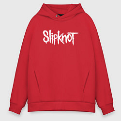 Толстовка оверсайз мужская SLIPKNOT НА СПИНЕ, цвет: красный