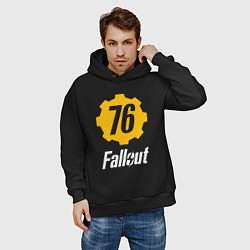 Толстовка оверсайз мужская FALLOUT76, цвет: черный — фото 2