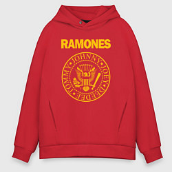 Толстовка оверсайз мужская RAMONES, цвет: красный