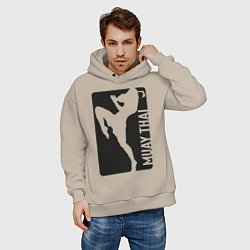 Толстовка оверсайз мужская Muay Thai, цвет: миндальный — фото 2