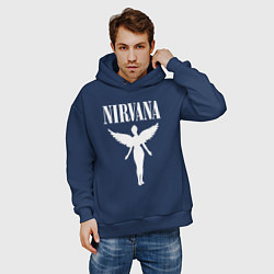 Толстовка оверсайз мужская NIRVANA, цвет: тёмно-синий — фото 2