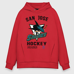 Мужское худи оверсайз SAN JOSE SHARKS