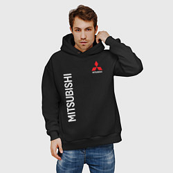 Толстовка оверсайз мужская MITSUBISHI, цвет: черный — фото 2