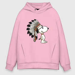 Толстовка оверсайз мужская Snoopy, цвет: светло-розовый
