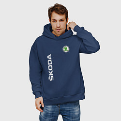 Толстовка оверсайз мужская SKODA, цвет: тёмно-синий — фото 2