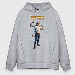 Толстовка оверсайз мужская Meowcles Fortnite 2, цвет: меланж