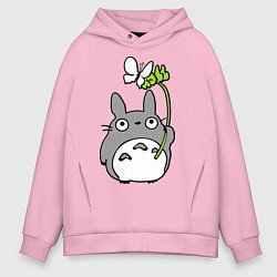 Мужское худи оверсайз Totoro и бабочка