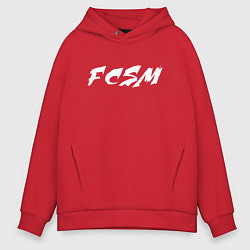 Толстовка оверсайз мужская FCSM, цвет: красный