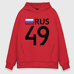 Толстовка оверсайз мужская RUS 49, цвет: красный