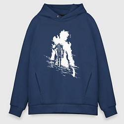 Толстовка оверсайз мужская Поднятие уровня в одиночку, цвет: тёмно-синий