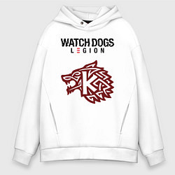 Толстовка оверсайз мужская Преступность Watch Dogs Legion, цвет: белый