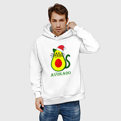 Толстовка оверсайз мужская Avokado, цвет: белый — фото 2