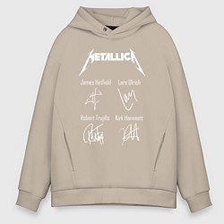 Мужское худи оверсайз METALLICA АВТОГРАФЫ